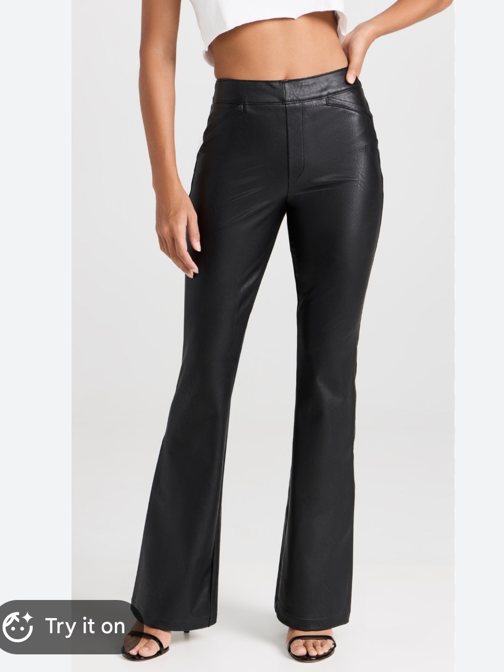 Spanx Faux Leather flare pants